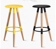 Ghế bar chân gỗ cao Eames GLM08