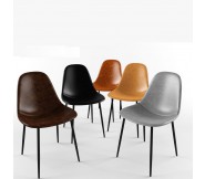 Ghế Eames đệm bọc da GLM10