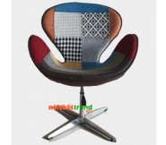 Ghế Eames xoay thổ cẩm cánh bướm GLM24 